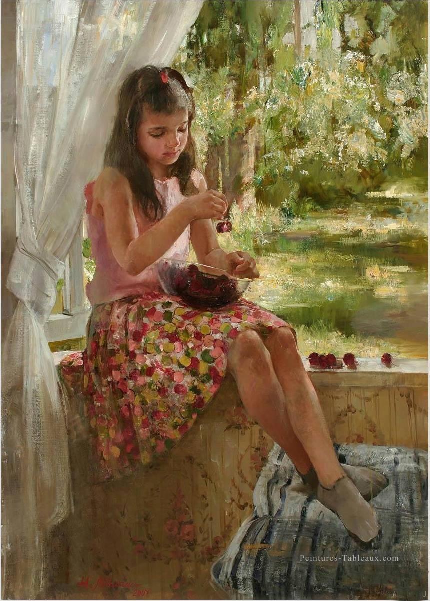 Jolie petite fille NM Tadjikistan 28 Impressionist Peintures à l'huile